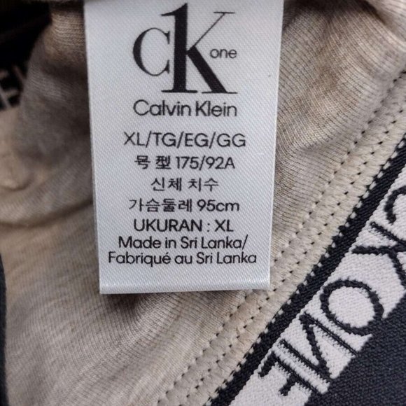 NEW with TAGS Calvin Klein CK One Bralette size XL SNAKESKIN cream QF5727 - Picture 2 of 6